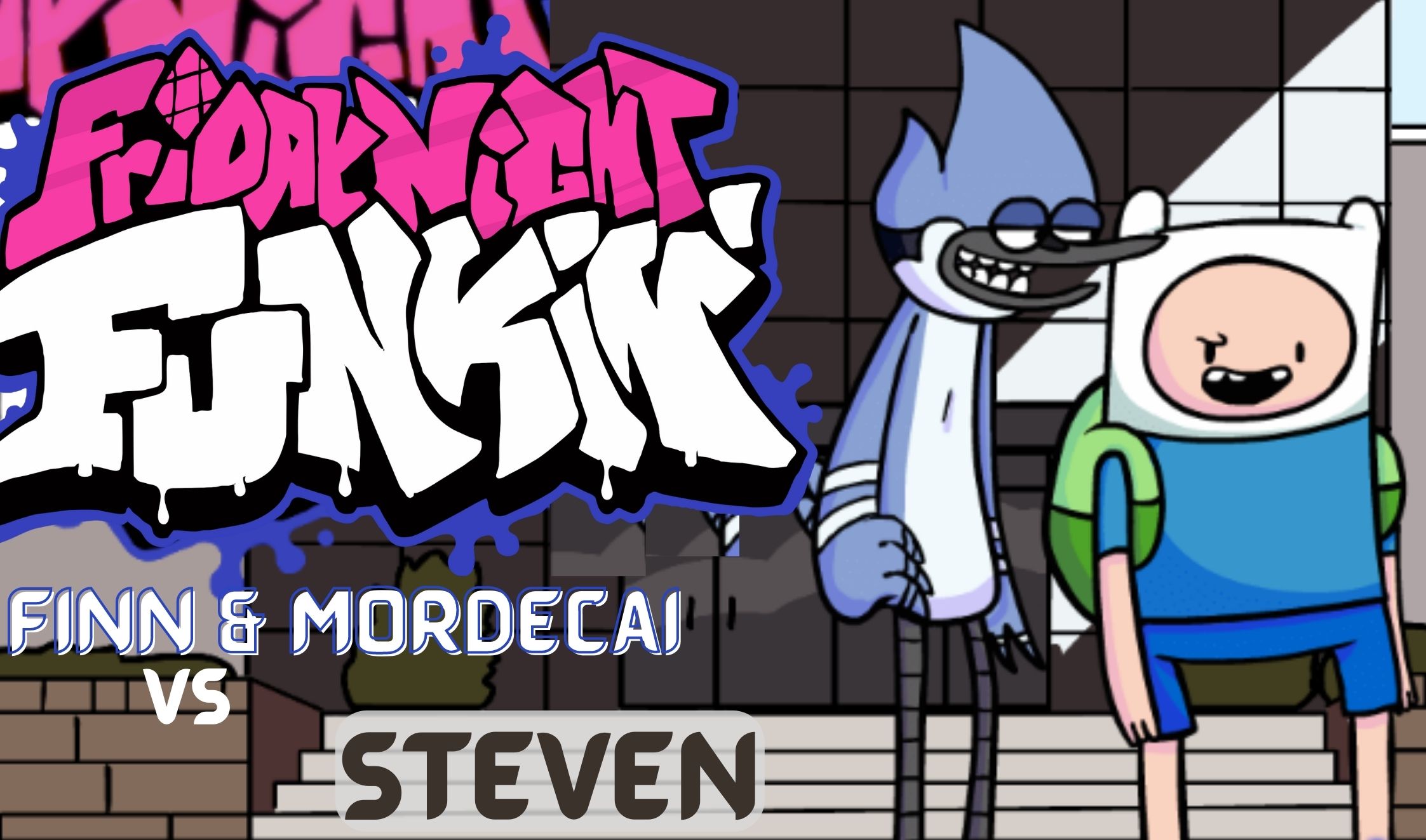 FNF Finn & Mordecai vs Steven | Roasting on a Cartoon Friday Mod - FNF GO