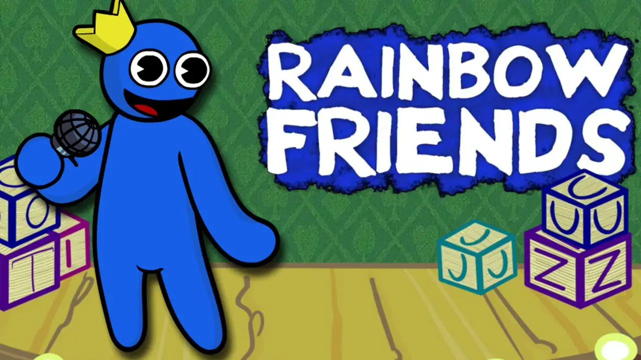 Download blue rainbow friends fnf mod android on PC